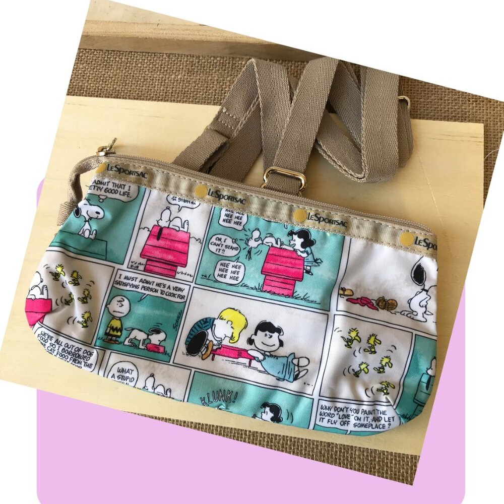 LeSportsac X Vintage Peanuts SNOOPY All Star 70th Anniversary Crossbody Bag